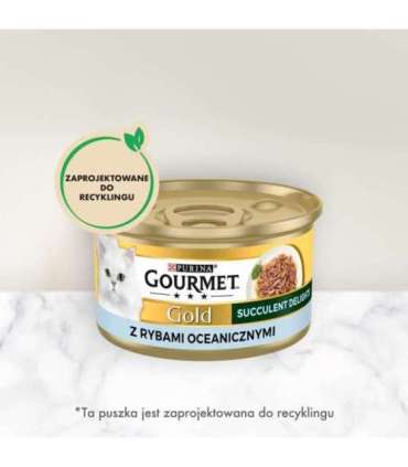 PURINA Gourmet Gold Succulent Delights Ocean fish - wet cat food - 85g