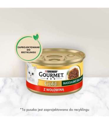 PURINA Gourmet Gold Succulent Delights Beef - wet cat food - 85g