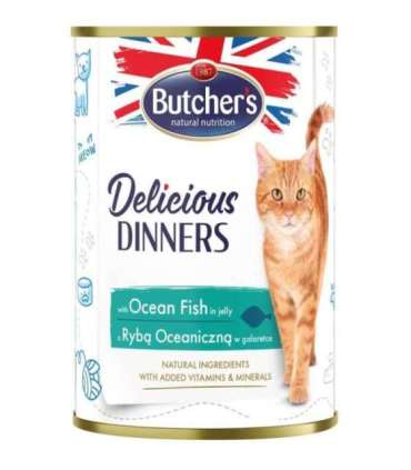 BUTCHER'S Delicious dinners Ocean Fish Chunks in jelly - wet cat food - 400 g