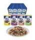 PREVITAL Cat Food Mix 4 Flavors Chicken, Veal, Salmon, Poultry – wet cat food – 96 x 100 g