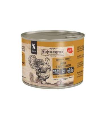 WIEJSKA ZAGRODA Turkey and chicken for kittens - wet cat food - 200g