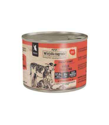 WIEJSKA ZAGRODA Rabbit with veal for kittens - wet cat food - 200g