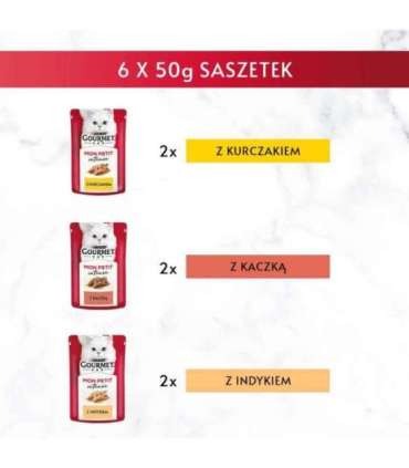 GOURMET Mon Petit Poultry Mix - wet cat food - 6 x 50 g
