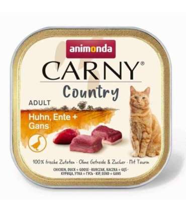 ANIMONDA Carny Country Chicken, Duck + Goose - wet cat food - 100 g