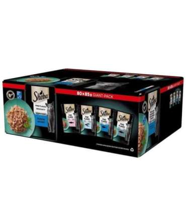 SHEBA Delicacy Fishy Flavours in jelly - wet cat food - 80x 85g