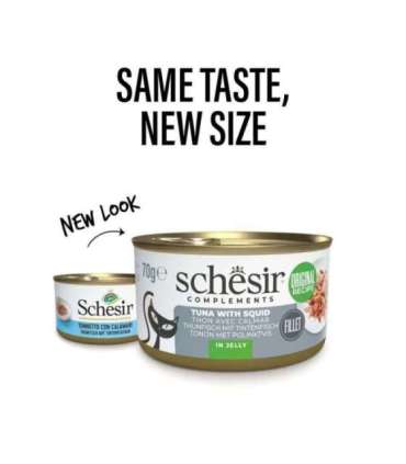 SCHESIR Complements Tuna with squids in jelly - wet cat food - 70g