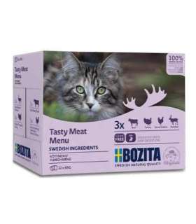 BOZITA Tasty meat menu - wet cat food - 12 x 85g