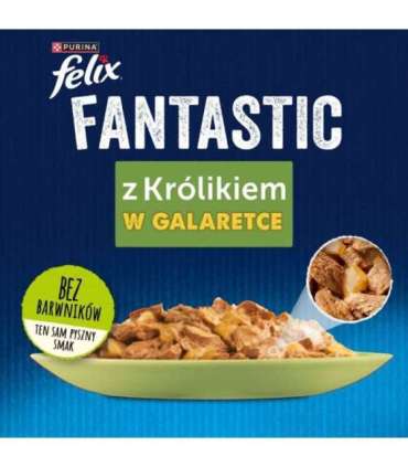 Purina Felix Fantastic rabbit in jelly - wet cat food - 85g