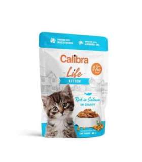 CALIBRA Cat Life pouch Kitten Salmon in gravy - wet cat food - 85g