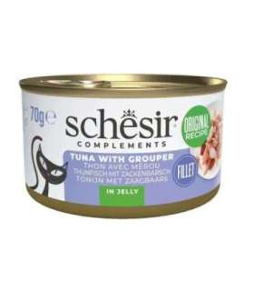 SCHESIR Tuna with grouper in jelly - wet cat food - 70g