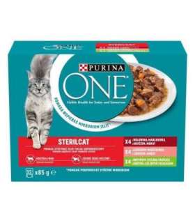 PURINA One Sterilcat mix flavours - wet cat food - 12 x 85g