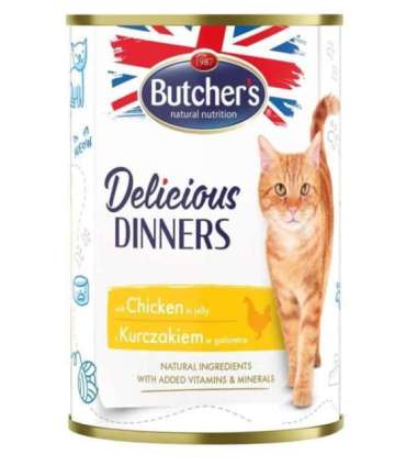 BUTCHER'S Delicious Dinners Chicken Jellied Pieces - wet cat food - 400g