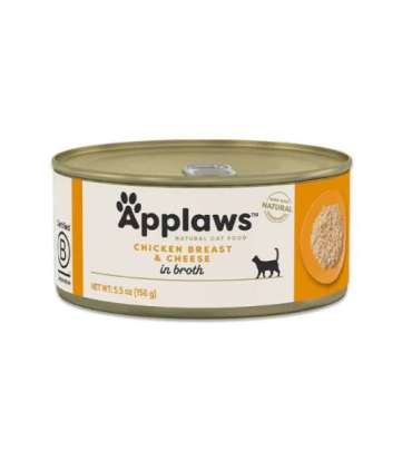APPLAWS Chicken breast and cheese in broth - wet cat food - 156g
