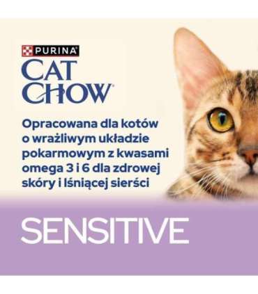 Purina Cat Chow Sensitive Gig with salmon and zucchini in sauce - Wet food for cats - 85 g