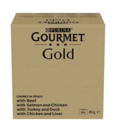 PURINA GOURMET GOLD Pieces in sauce Mix of 4 flavors - wet cat food - 96x85g