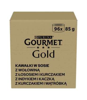 PURINA GOURMET GOLD Pieces in sauce Mix of 4 flavors - wet cat food - 96x85g