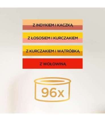 PURINA GOURMET GOLD Pieces in sauce Mix of 4 flavors - wet cat food - 96x85g