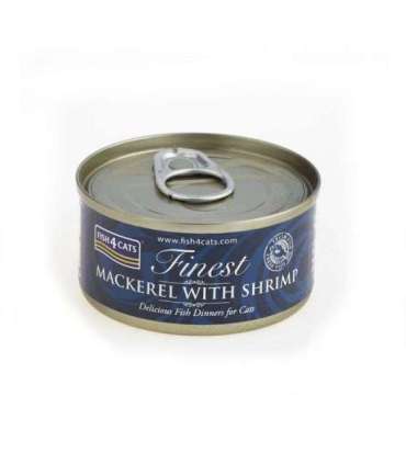 FISH4CATS Mackerel with shrimp - wet cat food - 70g