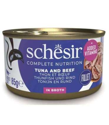 SCHESIR in cooking water Tuna with beef and rice - wet cat food - 85 g