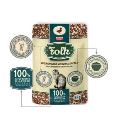 FOLK Excelent duck of Greater Poland - wet cat food - 85g