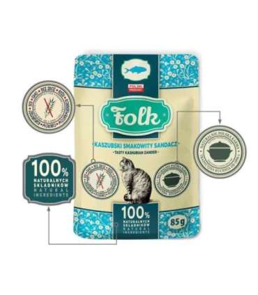 FOLK Tasty Kashubian zander - wet cat food - 85g