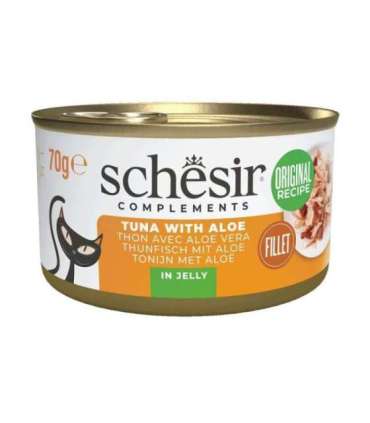 SCHESIR Complements Tuna with aloe in jelly- wet cat food - 70g
