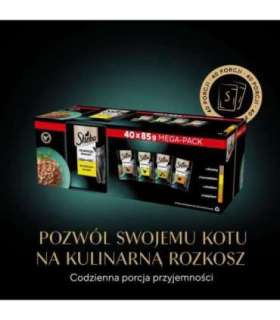 SHEBA Delicacy Drobiowe Smaki w galaretce - mokra karma dla kota - 40x85 g