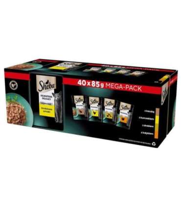 SHEBA Delicacy Drobiowe Smaki w galaretce - mokra karma dla kota - 40x85 g