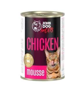 JOHN DOG For cats Chicken Mousse - wet cat food - 400g