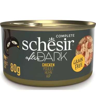 SCHESIR After dark Chicken in broth - wet cat food - 80g