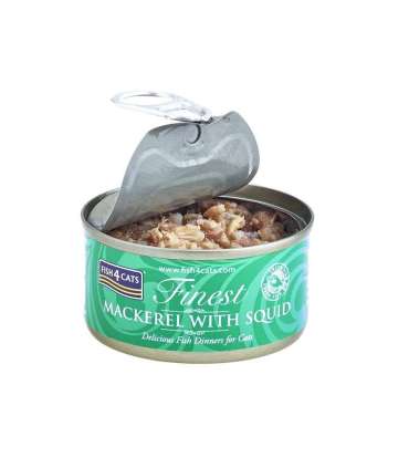 FISH4CATS Mackerel with squid - wet cat food - 70g