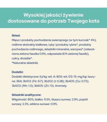 CAT CHOW Hairball Control Chicken Green Beans in Sauce 85g