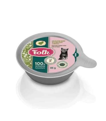 FOLK Kitten Delicate turkey dish - wet cat food - 85g
