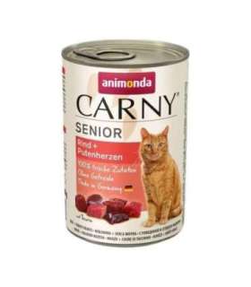 ANIMONDA Carny Senior Beef and turkey hearts - wet cat food - 400g