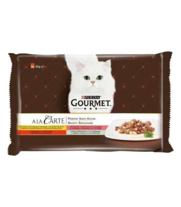GOURMET A la Carte Chicken, Trout, Beef, and Fish - wet cat food - 4 x 85 g
