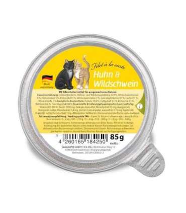 GRANATAPET Filet á la carte Chicken with wild boar - wet cat food - 85g