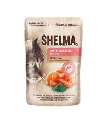 SHELMA with salmon, cod, chicken and beef in sauce - wet cat food - 12x85g