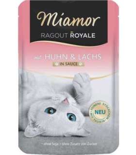 MIAMOR Ragout Royale Chicken and salmon in sauce - wet cat food - 100g