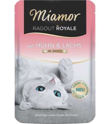 MIAMOR Ragout Royale Chicken and salmon in sauce - wet cat food - 100g