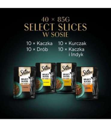 SHEBA Selection Select Slices Poultry Flavours - wet cat food - 40 x 85g