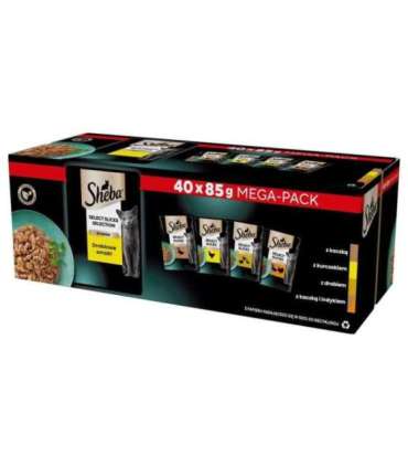 SHEBA Selection Select Slices Poultry Flavours - wet cat food - 40 x 85g