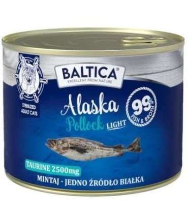 BALTICA EXCELLENT Karma mokra kot Alaska Pollock LIGHT (Mintaj)  185g