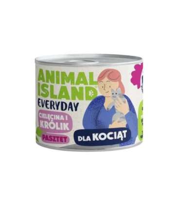 ANIMAL ISLAND Everyday Veal and rabbit for kittens - wet cat food - 185g