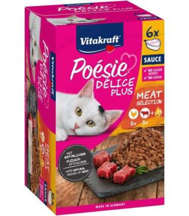 VITAKRAFT POESIE DELICE PLUS Chicken and Beef - wet cat food - 6x85g
