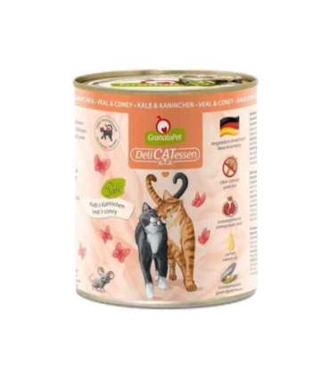 GRANATAPET DeliCATessen Veal and coney - wet cat food - 800g