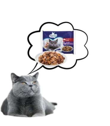PREVITAL Beef and rabbit with turkey in jelly – wet cat food – 4 x 100g