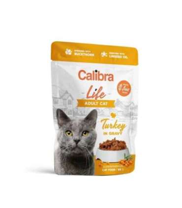 CALIBRA Cat Life Adult Turkey in gravy - wet cat food - 85g