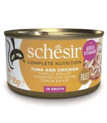SCHESIR in cooking water Tuna with chicken and rice - wet cat food - 85 g