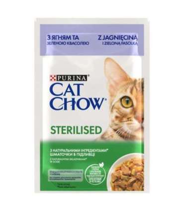 PURINA Cat Chow Sterilised with lamb and green beans in sauce - wet cat food - 26x85g (20 + 6 GRATIS)