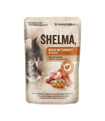 SHELMA with turkey, duck, chicken and beef in sauce - wet cat food - 12x85g